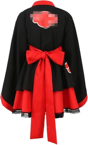 Vista 5 de Disfraz de sirvienta de anime para cosplay disfraz de Halloween para mujer vestido de kimono uniforme