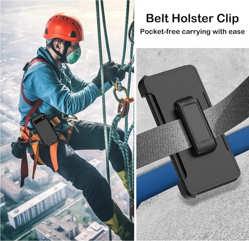 Vista 6 de KECAI Funda para Google Pixel 6 con Clip para Cinturón y Funda, 2X Protectores de Pantalla, Resistente de Servicio Pesado a Prueba de Golpes