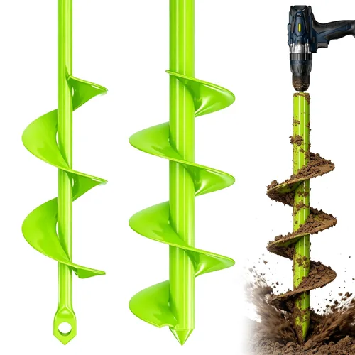 Vista 9 de Broca de taladro para plantar – Broca en espiral de 1.6 x 16.5 pulgadas – Herramienta para plantar bulbos – Taladro hexagonal de 3/8 pulgadas