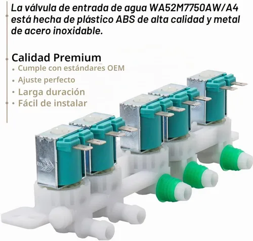 Vista 4 de WA52M8650AV/A4 WA52M7750AV/A4 Conjunto de válvula de entrada de agua