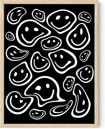 Vista 91 de HAUS AND HUES Impresión artística de corazón negro, 12 x 16 pulgadas, enmarcada, beige