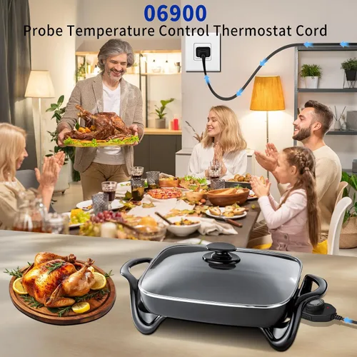 Vista 7 de 06900 Sonda Termostato de Control de Temperatura Cable para Presto Electric Skillets Parrillas Planchas 1 & 3/8" Espacio entre Terminales Control