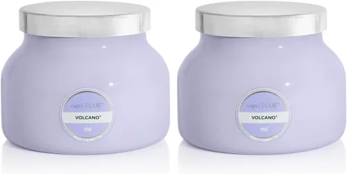 Vista 26 de Capri Blue Volcano Velas perfumadas – Velas en tarro de cristal de lujo para el hogar perfumadas con frutas tropicales y cítricos azucarados, mezcla