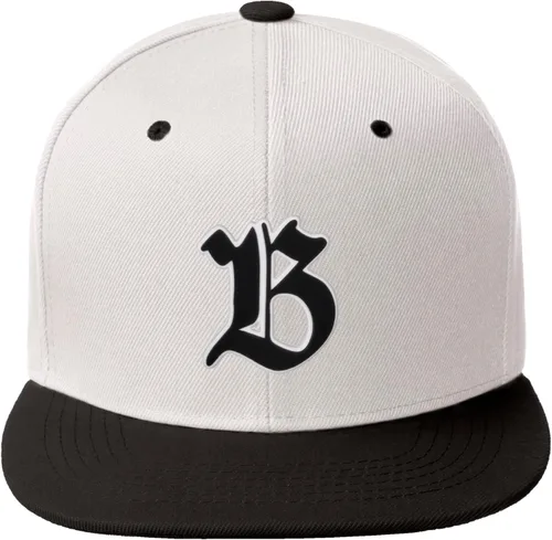 Vista 1569 de Daxton Gorra clásica con visera de billete plano con letras del alfabeto inglés antiguo de la A a la Z