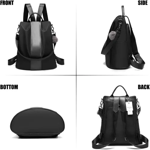 Vista 2 de Mochila impermeable liviana de nailon antirrobo para mujer, L