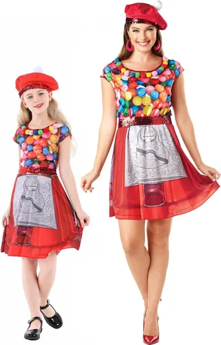 Vista 4 de JUST FOR PARTY Gumball Machine Women Dress Costume for Halloween