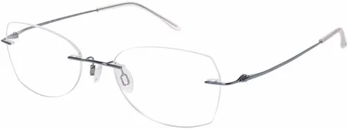 Vista 8 de Charmant Eyeglasses TI8600 TI/8600 SI - Marco óptico sin montura plateada de 0.748 x 5.512 in