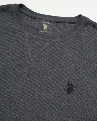 Vista 2 de US Polo Assn Camisa térmica para hombre camiseta de punto gofre de manga larga paquete de 2