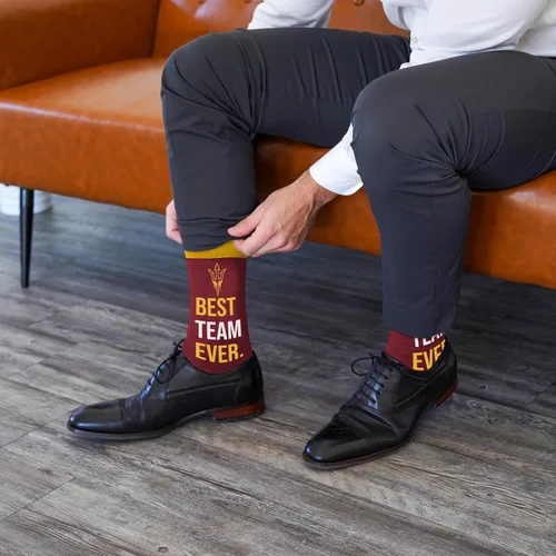 Vista 2 de For Bare Feet NCAA Unisex Best Team Ever Crew Sock Ncaa