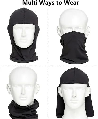 Vista 7 de Pasamontañas de esquí, máscara de cabeza completa, resistente al viento, protección UV, para deportes al aire libre, bufanda de esquí, gorra