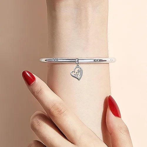 Vista 4 de Abalorios colgantes con texto en inglés "I Love You", para esposa, marido, corazón, día de San Valentín, cumpleaños, boda, compatible con pulsera