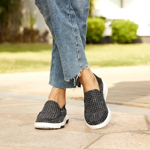 Vista 7 de OrthoComfoot Zapatos sin cordones para mujer con soporte de arco, pantuflas ortopédicas, mocasines para fascitis plantar para aliviar el dolor