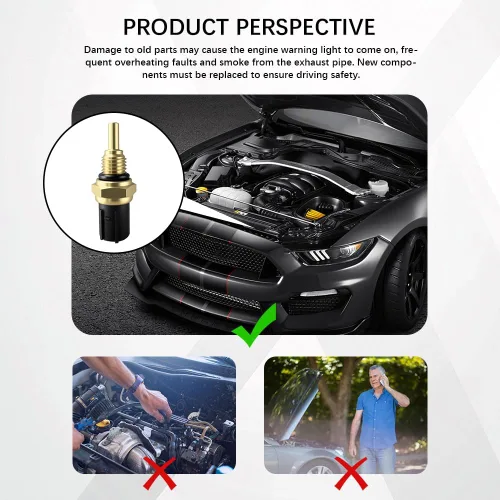 Vista 5 de Sensor de temperatura de aceite, sensor de temperatura del refrigerante del motor, emisor de temperatura de aceite diferencial de reemplazo, unidad
