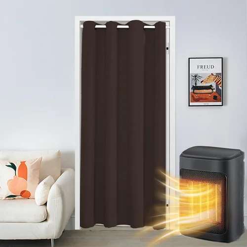 Vista 11 de SK Studio Cortinas opacas para armario, cortinas opacas con aislamiento térmico y ojales, cortinas de puerta para divisor de habitación, pasillo