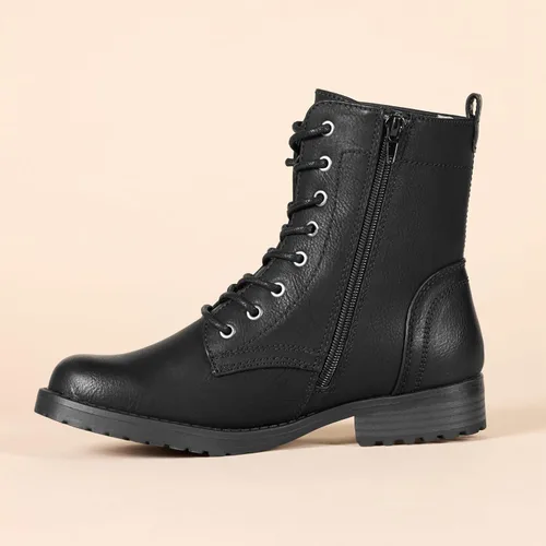 Vista 3 de Tienda Essentials Botas de combate con cordones para mujer