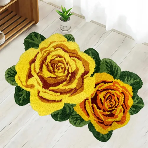 Vista 41 de USTIDE Tapete de baño de rosa esponjoso de 23.6 x 35.4 pulgadas, tapete de baño antideslizante para baño, cocina, sala de estar o dormitorio