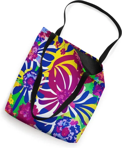 Vista 2 de Retro Flower Hippie Daisy 60s 70s Bolsa de mano estética floral