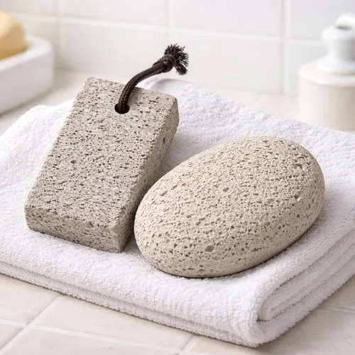 Vista 6 de Piedra pómez, natural [fabricada en Japón], forma ergonómica, textura extrafina, removedor de callos de piel dura y agrietada para hombres, mujeres