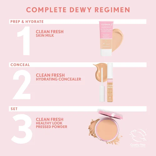 Vista 5 de Covergirl Clean Fresh - Polvo compacto translúcido, 0.35 onzas