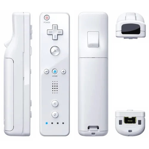 Vista 7 de TIANHOO 2 Pack Remote Controller for Wii & Wii U, with Silicone Case and Wrist Strap (White)