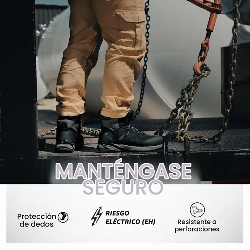 Vista 5 de New Balance Botas de trabajo impermeables Allsite con punta compuesta para hombre, Negro