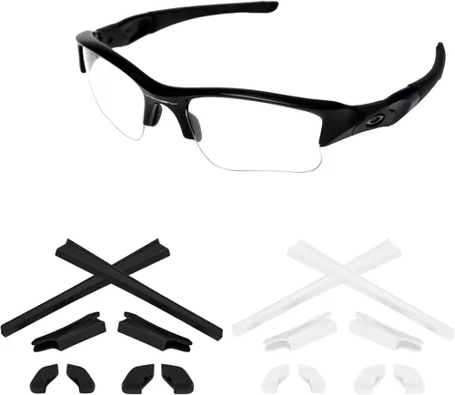 Vista 18 de Kits de Goma de Repuesto Earsocks y Nosepieces para Oakley Flak Jacket Flak Jacket XLJ Sunglass, Negro