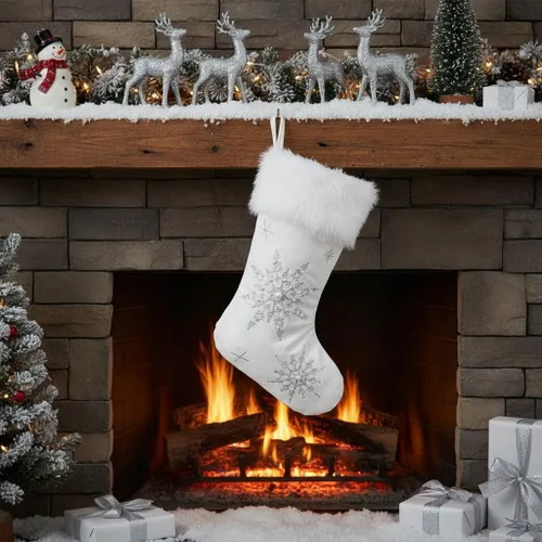 Vista 6 de Colección de calcetas navideñas alegres de Comfy Hour (bordado de terciopelo suave)