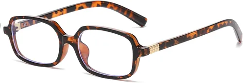 Vista 9 de LJCZKA Lentes rectangulares con bloqueo de luz azul para mujeres y hombres, lentes retro con marco cuadrado pequeño antifatiga ocular