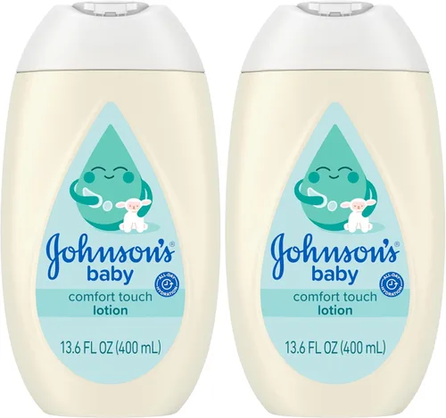 Vista 9 de Johnson's Baby Comfort Touch - Loción facial y corporal para bebé recién nacido, loción hidratante sedosa, esencial para bebés, hipoalergénica, sin