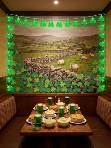 Vista 5 de Guirnalda de luces de trébol, 8.5 pies, decoración del día de San Patricio con 10 luces de trébol, luces de hadas de trébol conectables