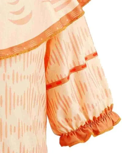 Vista 3 de Sgehen Disfraz de princesa para niñas, vestido de cosplay elegante con accesorios 3T-8T