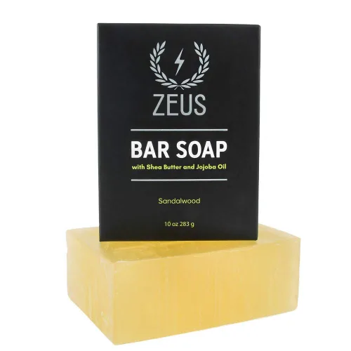 Vista 7 de ZEUS Jabón en barra corporal y facial, jabón natural hidratante y equilibrante para lavado facial y corporal (fabricado en Estados Unidos), paquete