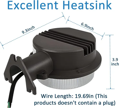 Vista 6 de Luz LED de granero, luz de patio al aire libre del atardecer al amanecer con fotocélula, ultra brillante 5000K luz diurna 7500lm, reemplazo de 500W