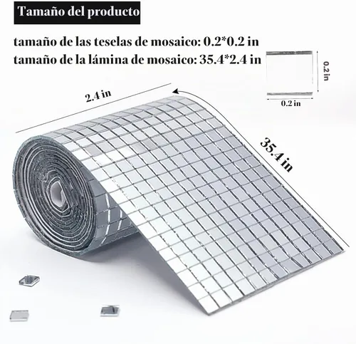 Vista 2 de PP OPOUNT 2160 azulejos de espejo autoadhesivos, calcomanías de bola