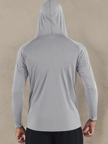 Vista 7 de CADMUS Camisas de pesca de manga larga para hombre, protección solar UPF 50+, sudaderas con capucha de ajuste seco