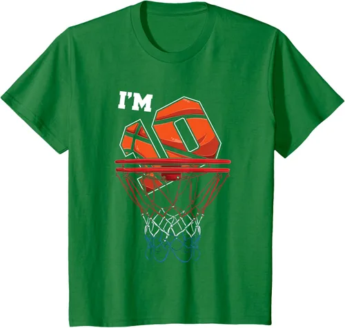 Vista 36 de Camiseta de regalo de cumpleaños con red de baloncesto de 10 años, Negro