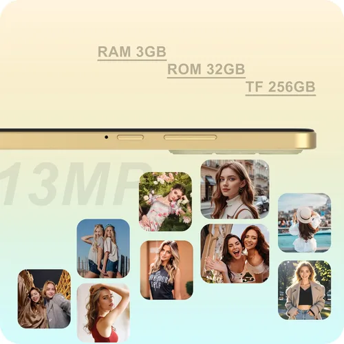 Vista 6 de A1 abierto, teléfono Android 4G, desbloqueado solo para T-Mobile, pantalla de 6.6 pulgadas, 3GB+32GB teléfono celular Octa-Core, teléfonos
