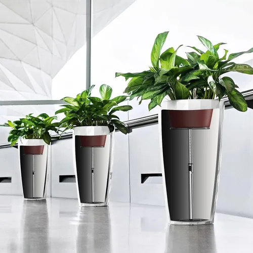 Vista 8 de Elevadores de plantas ajustables de 11 a 17 pulgadas para maceta interior, 1 juego de elevadores de plantas para macetas al aire libre, inserto
