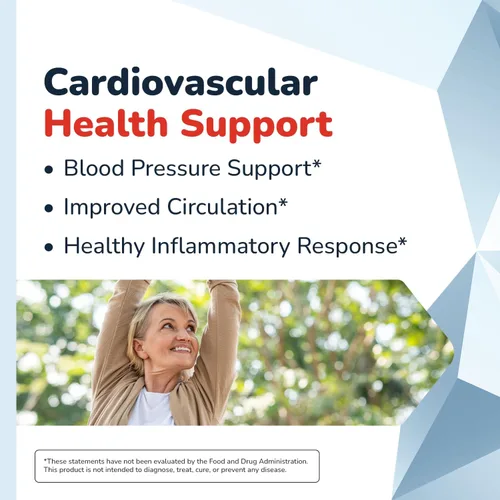 Vista 2 de HealthyHeart Support+ Suplementos 6 en 1 para la salud cardíaca con Ashwagandha, CoQ10, raíz de remolacha, hoja de olivo, magnesio y L-carnitina