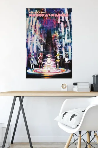 Vista 4 de Puella Magi Madoka Magica - Póster de pared, 34 pulgadas de largo x 22.4 pulgadas de ancho, versión sin marco