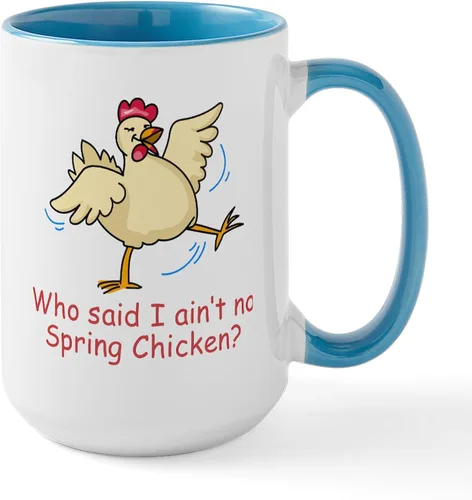 Vista 41 de CafePress Backyard Chicken Whisperer Mugs Taza de café de cerámica de 15 oz (15.0 fl oz)