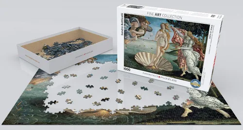 Vista 3 de EuroGraphics Birth of Venus by Botticelli - Rompecabezas de 1000 piezas