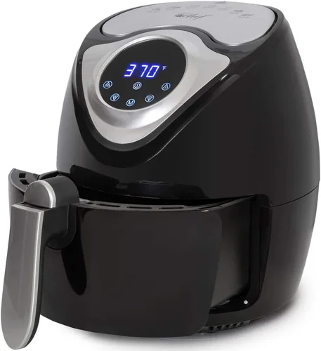 Vista 3 de Deco Chef Freidora de aire digital eléctrica sin aceite de 3.7 cuartos de galón para freír saludable (DAIRFR) con guante de horno resistente al