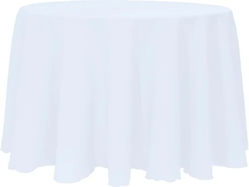 Vista 23 de Ultimate Textile Mantel redondo de lino de poliéster de 132 pulgadas, color rojo festivo