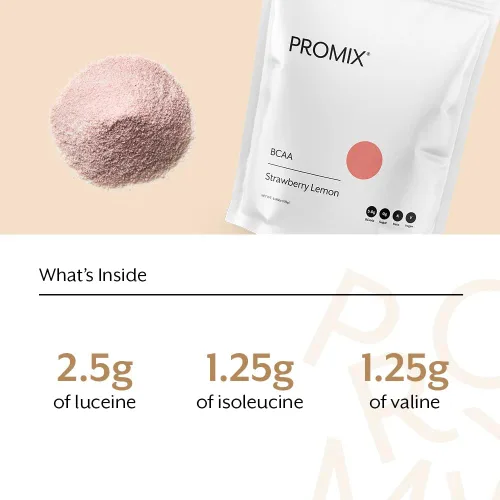 Vista 3 de ProMix Nutrition BCAA Energy Powder, Fresa Limón - 30 porciones