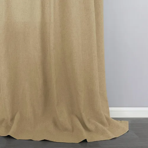 Vista 63 de KOUFALL Juego de 2 cortinas de puerta francesa, cortinas de lino para puerta/ventana, cortina transparente boho para cristal lateral delantero