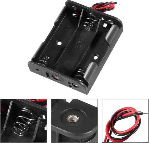 Vista 4 de Soporte de batería AA con conductores 3 AA soporte de batería con cables (6PCS 3AA)