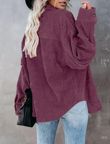 Vista 127 de ZOLUCKY Chaqueta de manga larga con botones para mujer, talla grande, blusas