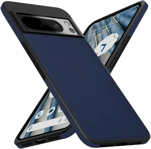 Vista 12 de X-level Funda delgada para Google Pixel 8 Pro, de doble capa, a prueba de golpes, cuerpo completo, parte trasera de policarbonato duro, superficie