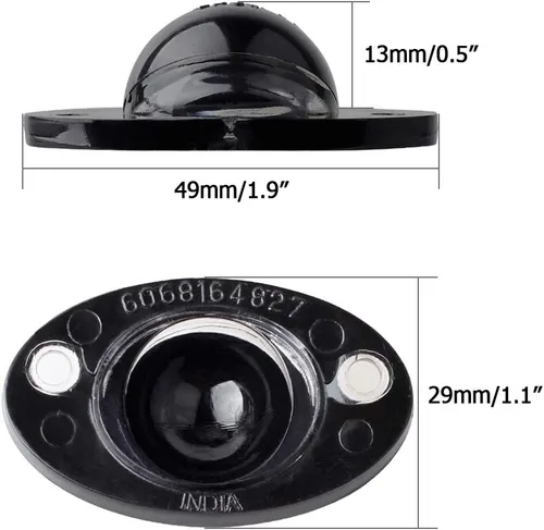 Vista 2 de HERCOO Faros de luz para placa de auto para 1994-2002 Dodge RAM 1500 2500 3500, Negro